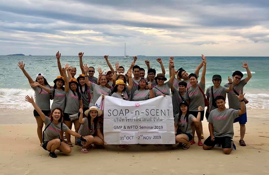Mitarbeiter*innen von SOAP-n-SCENT beim Betriebsausflug